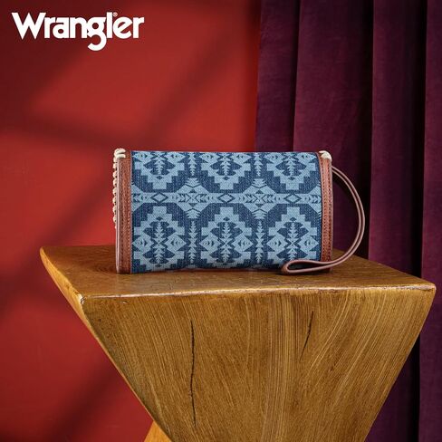 Wrangler Wristlet Wallets for Women Aztec Shoulder Bag Clutch Purses with Cellphone Bag in Saudi Arabia