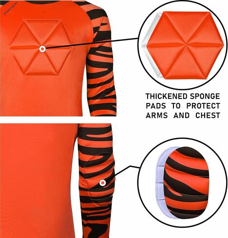 Elbow & Chest Padded Soccer Goalie Jersey - Long Sleeve Soccer Goalkeeper Jersey Men - Adult, Youth Goalie Shirt Orange in Saudi Arabia