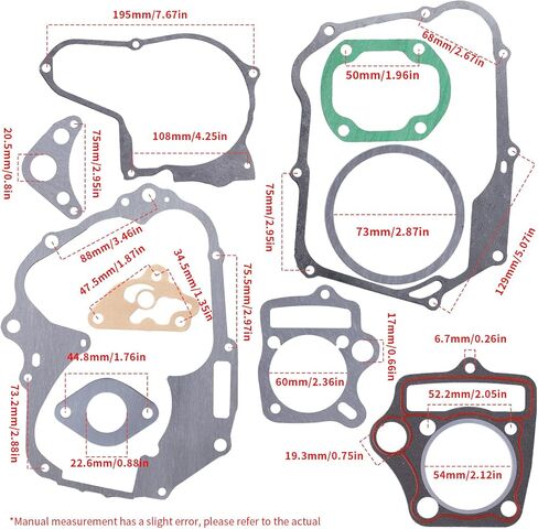 مجموعة حشية متوافقة مع محرك هوندا الصيني 107cc 110cc 125cc الأفقي Taotao ATV الدراجة الترابية Go Kart Quad 4 Wheeler Dune Buggy in Saudi Arabia