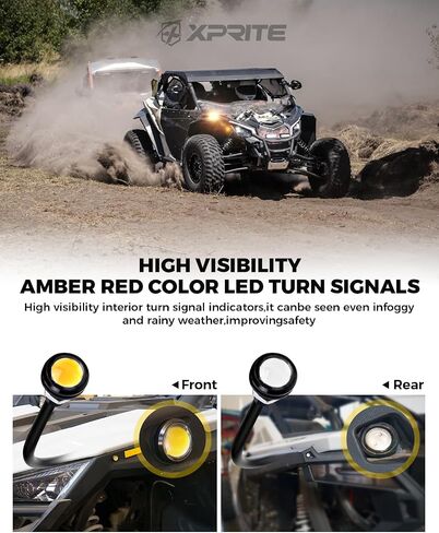 Xprite UTV ATV Horn Kit,12V Universal UTV Horn Kit Upgraded with Reverse Light Horn Rocker Switch,Compatible with Polaris RZR,Ranger,PRO XP,Can Am X3, Defender, CFMOTO,Bennche Bighorn,Teryx,Kawasaki in Kuwait