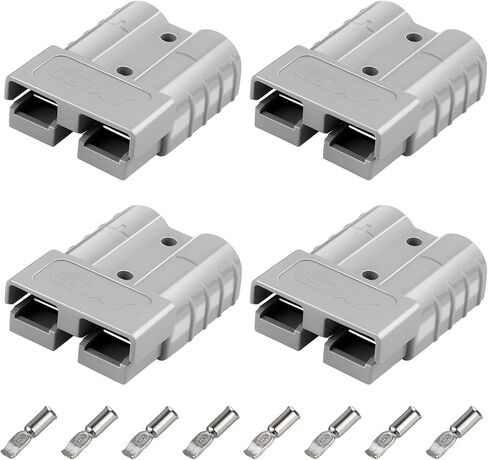 XRDS -RF 50A Battery Quick Connect/Disconnect Set – 600V DC Electrical Connector Kit, Supports 10-12AWG Wires, Ideal for Power Equipment, Winches, and Solar Applications 4 PCS in Saudi Arabia