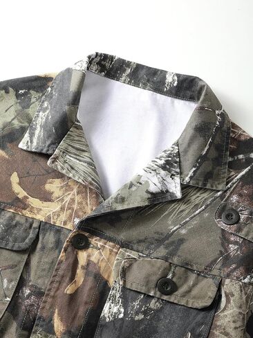 AKHKING Men's Camo Jacket M65 BDU Military Field Jacket Cotton Tactical Combat Army With Multi-Pockets Coat in Saudi Arabia