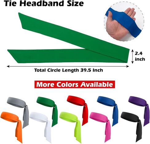 Head Ties Headband Sports Sweatband for Men Women, 3 Pack Adjustable Ninja Headband Karate Tie Back Sweat Wicking Workout Head Band for Basketball, Running, Tennis, Athletics in Kuwait