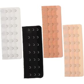 4pcs Corsets Extender 7 Hook Bra Strap Extender Corsets Extender Women Comfortable Bra Extension Elastic Extension Straps Bra Band Bra Supplies