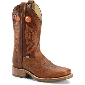 Double-H Boots Men's DH5400 Mickey Steel Toe Brown 9 D