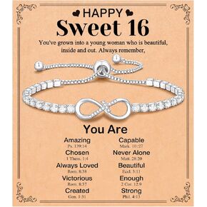 13/16 Year Old Girl Birthday Gift Ideas, Infinity Cross Bracelet for Teenager