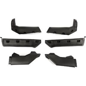 ECOTRIC Extended Fender Flares Compatible with 2016-2024 Can-Am Defender HD 5/ HD 7/ HD 8/ HD 10 MAX 6Pcs UTV Mud Guards Flap Set Front & Rear Kit Mud Guards Splash Shield Guards 715006821 715002424