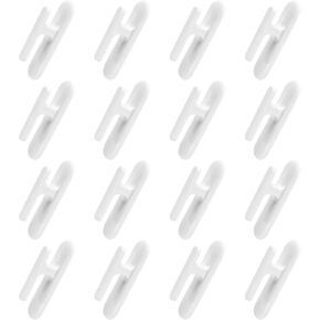16 PCS Blind Cord Winder, Twister Safety Blind Cord Hooks, Adhesive Blind Cord Holder Window Blind String Holder, Blind Cord Cleat for Home, Office (White)