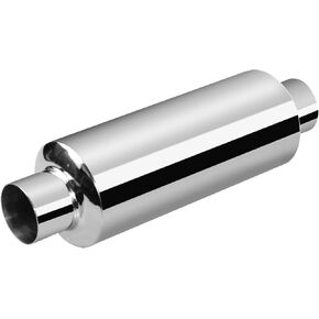 3" Resonator Muffler Stainless Steel (3.0 inch Inlet/Outlet, 13.8" Length)