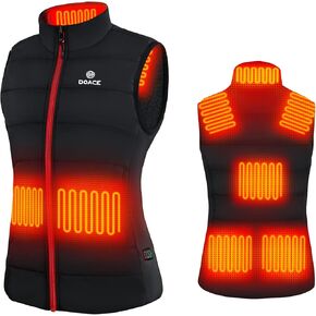 DOACE Heated Vest for Men, Smart Electric Heating Vest Rechargeable, Battery Not Included
