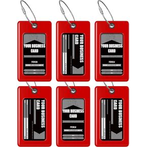 Luggage Tags Business Card Holder by TUFFTAAG - Durable Travel ID Bag Tag, Secure & Flexible, Perfect for Suitcases, Backpacks, and Carry-Ons, Easy Identification (2 Pack, Onyx 2pk)