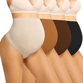 ملابس داخلية للأمومة ثونغ فوق نتوء - ملابس داخلية للحمل فوق البطن تدعم سراويل داخلية سلسة للحوامل للنساء in Kuwait