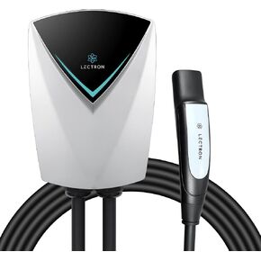 Lectron Tesla (NACS) V-Box Pro Electric Vehicle Charging Station 48 Amp - Level 2 EV Charger (240V) with NEMA 14-50 Plug/Hardwired Compatible with All Tesla Models S/3/X/Y & Cybertruck