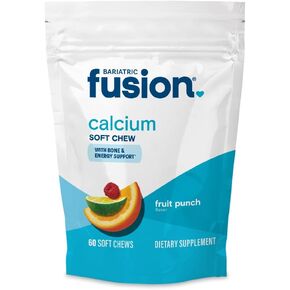 Bariatric Fusion Bariatric Calcium Chews | Calcium Citrate with Vitamin D3 Calcium Supplement Bariatric Vitamin | Sugar Free Calcium Citrate Chewable | Calcium Citrate 500mg | Caramel | 60 Count