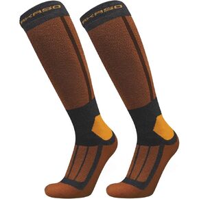 AKASO Warm Wool Ski Socks Mens Women Hiking Socks, Merino Snowboard Socks for Skiing Outdoor Cold Weather (1 Pair)