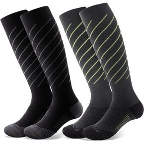 Ski Socks for Men Women, 2/3 Pairs Warm Snowboard Socks Compression Winter Socks Durable Over The Calf Socks