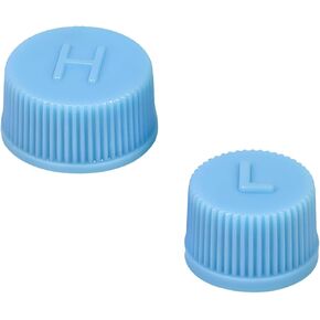 2 PCS Replacement Valve Caps for Car Air Conditioning, Leakproof R134a AC System Charging Port Caps Dust Cover, High & Low Pressure Valve Cap for Vehicle AC, Car Accessories