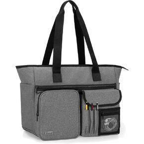 Trunab Teacher Tote Bag Work Bag with Multiple Pocket and Padded Compartment for up to 15.6"Laptop