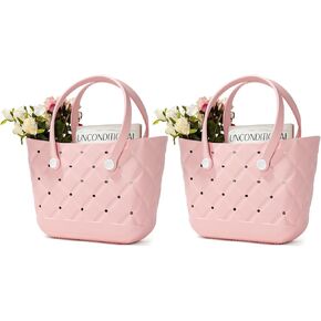 X Large Beach Bag Rubber Tote Bag, Waterproof Washable Proof Travel Bag for Women Handbag for Sports Beach Market Pool