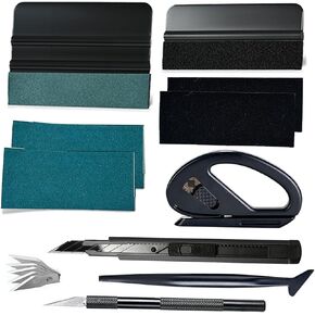 NEWISHTOOL Car Window Film Tinting Tools, Auto Window Tint Tool Kit, Felt Squeegee Vinyl Cutter Wrap Tools for Graphic Sign Making, Window Film Application, Car Wraps Installation, Wallpaper Smoothing