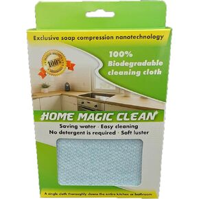 Magic Clean for Home Use - Bio-Degradable Multipurpose Cleaner Wipes with Slow Release Soap Imbedded in the Wipe, Reusable Cloth Unitl Soap Finishes. Clean up to 215 Sq/f per Cleaning Cloth.
