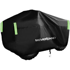 NEVERLAND ATV Cover 300D Oxford Cloth Compatible with Polaris Sportsman Yamaha Grizzly Honda Kawasaki with Straps Reflective Storge, Heavy Duty Waterproof 4 Wheeler Cover Quad Cover for All Season