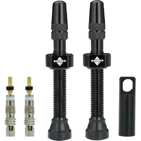 Tubeless Presta Valve Stem 44/65/85mm, Super Light Alloy Presta Valve Stem Kit with Valve Core Removal Tool for No Tube Tire