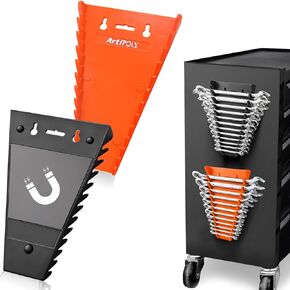 منظم مفتاح الربط المغناطيسي، حامل مفتاح ربط مغناطيسي، SAE (1/4 بوصة - 1-1/16 بوصة) ومنظم مفتاح ربط متري (6 مم - 24 مم) لدرج صندوق الأدوات in Kuwait