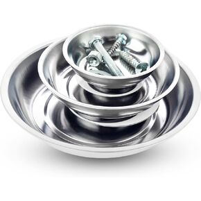 EHOMEA2Z Magnetic Bowl For Screws,Magnetic Bowls For Holding Nuts and Bolts, Small Parts,Pins,Tools,Plate,Dish,Set,Tray,Round