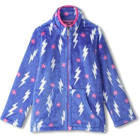 Hatley Boys' Lightening Bolts Fuzzy Fleece Zip-up (Toddler/Little Big Kid)