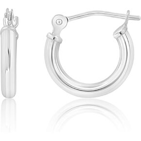 Solid 14k Gold Hoop Earrings for Women | 14k Yellow Gold or White Gold Hoop Earrings | 14k Real Gold Earrings with Click Tops | Small to Large 0.47 to 2 Inch Gold Hoop Earrings by MAX + STONE
