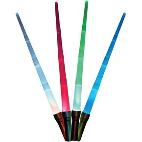Windy City Novelties 12 Pack Light-up Saber Swords - 7 Light Modes, Expandable, Up-to 35" in Length - Perfect for Kids, Star Wars Fans, Sci-Fi, Pretend Play - Light Sabers for Kids