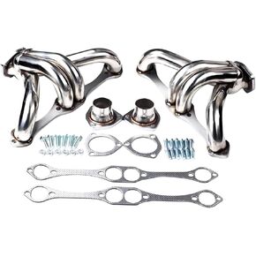 GELUOXI Stainless Hugger Headers Replacement for Chevy Small Block SB V8 262 265 283 305 327 350 400