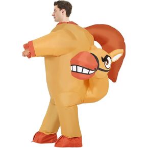 COMIN Halloween Inflatable Horse Costume Adults Blow Up Costumes Inflatables Funny Ride on Blow up Cosplay Costumes for Men