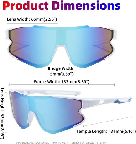 2Pack Youth Baseball Sunglasses for Boys Girls Kids Sports Sunglasses Age 6-12 Softball Tennis Cycling Shades in Saudi Arabia