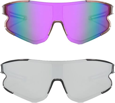 2 حزمة من نظارات البيسبول الشبابية للأولاد والبنات والأطفال نظارات شمسية رياضية للأعمار من 6 إلى 12 عامًا، ظلال البيسبول لركوب الدراجات in Kuwait