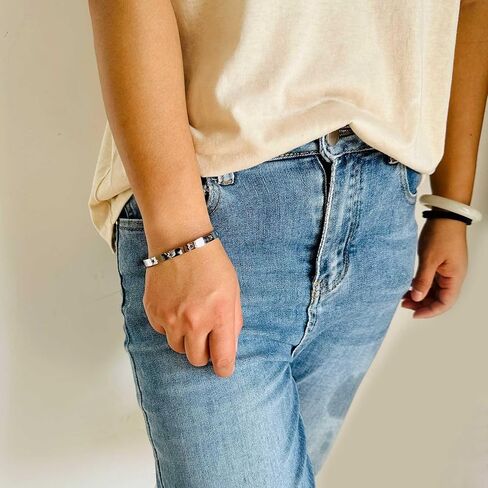 Fashion Stainless Steel Hollow Star Pattern Oval Arm Band Cuff Bracelet in Saudi Arabia