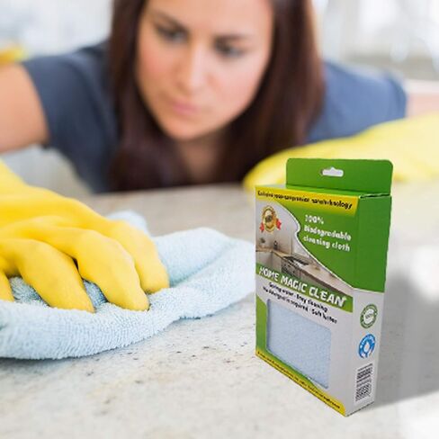 Magic Clean for Home Use - Bio-Degradable Multipurpose Cleaner Wipes with Slow Release Soap Imbedded in the Wipe, Reusable Cloth Unitl Soap Finishes. Clean up to 215 Sq/f per Cleaning Cloth. in Saudi Arabia