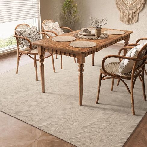 AMOAMI-Washable Area Rugs 5x7-Boho Beige Rugs for Living Room Machine Washable-3D Rugs for Bedroom-Non Slip Floor Rug-Moroccan Washable Rugs for Bedroom Dining Room in Saudi Arabia
