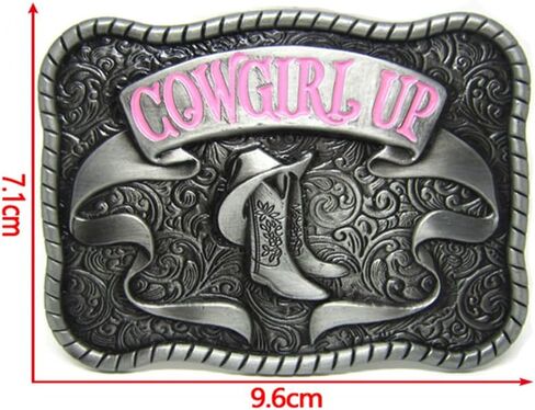MASOP VOGU Cowgirl Up Western Cowgirl Rodeo Belt Buckle Women Girls Fashion Jean's Accessory in Kuwait