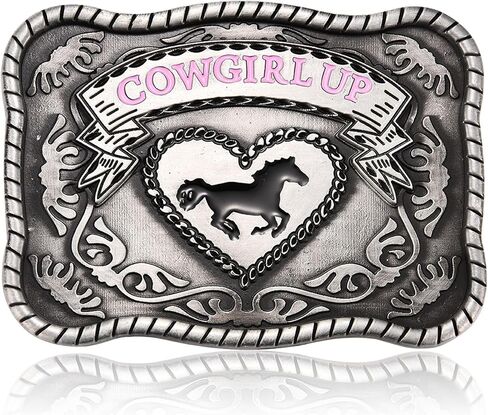 MASOP VOGU Cowgirl Up Western Cowgirl Rodeo Belt Buckle Women Girls Fashion Jean's Accessory in Kuwait