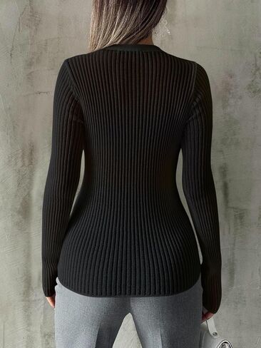 Trendy Queen Going Out Tops for Women Sheer Long Sleeve Tops 2024 Fall Crewneck Mesh See Through Sweaters Y2k Outfits in Saudi Arabia