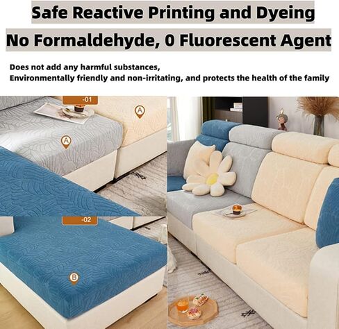 Magic Sofa Covers Couch Covers 2024 New Wear-Resistant Universal Sofa Covers Washable Stretch Couch Cushion Covers Slipcovers for Sectional Sofa (Texture Gray,Large Single Seat Cover) in Kuwait
