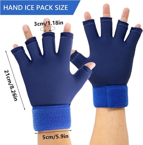 Finger Arthritis Compression Ice Glove for Pain Relief, Adjustable Wrist Ice Pack Wrap, Hand Ice Pack, Wrist Ice Pack for Hot & Cold Therapy, Reusable Gel Ice Pack for Tendinitis, Carpal Tunnel in Saudi Arabia