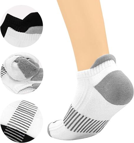 Running Socks for Men and Women 4 Pairs, Ankle Athletic Sports Socks, Performance Comfort Low Cut Tab in Saudi Arabia