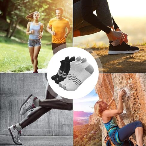 Running Socks for Men and Women 4 Pairs, Ankle Athletic Sports Socks, Performance Comfort Low Cut Tab in Saudi Arabia