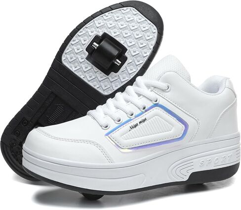 Wooowyet Roller Skate Shoes for Kids Boys Girls Rechargealbe Wheels Sneakers Fashion Roller Wheeled in Saudi Arabia