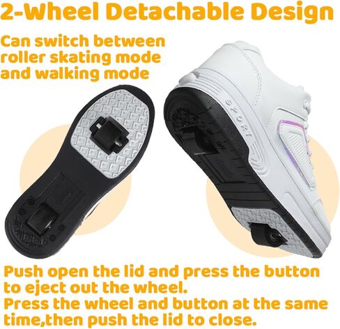 Wooowyet Roller Skate Shoes for Kids Boys Girls Rechargealbe Wheels Sneakers Fashion Roller Wheeled in Saudi Arabia
