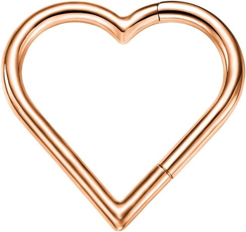 VOJO 16G G23 Titanium Daith Piercing Jewelry Heart Clicker Cartilage Tragus Earring for Women in Kuwait