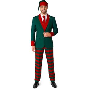 SUITMEISTER Men's Christmas Suit - Ugly Holiday Festive Outfit - Includes Blazer, Pants, Tie